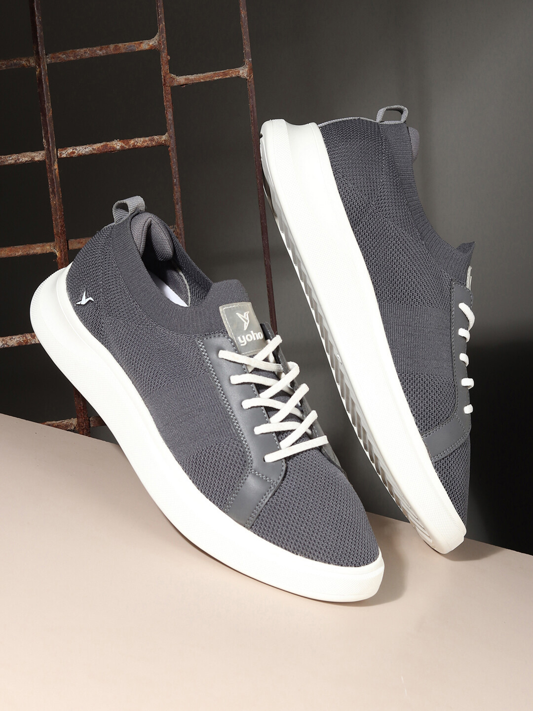 YOHO Men Trip Enjoy All-Day Comfort with Flyknit Upper & Elastic Laces Sneaker