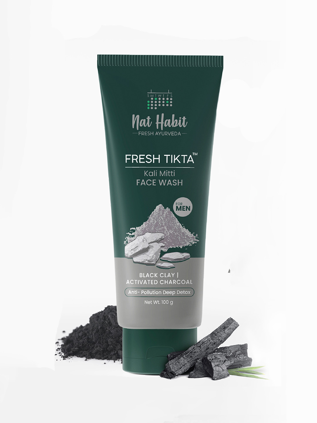 Nat Habit Kali Miti Charcoal Deep Cleansing Face Wash For Anti-Pollution - 100 g