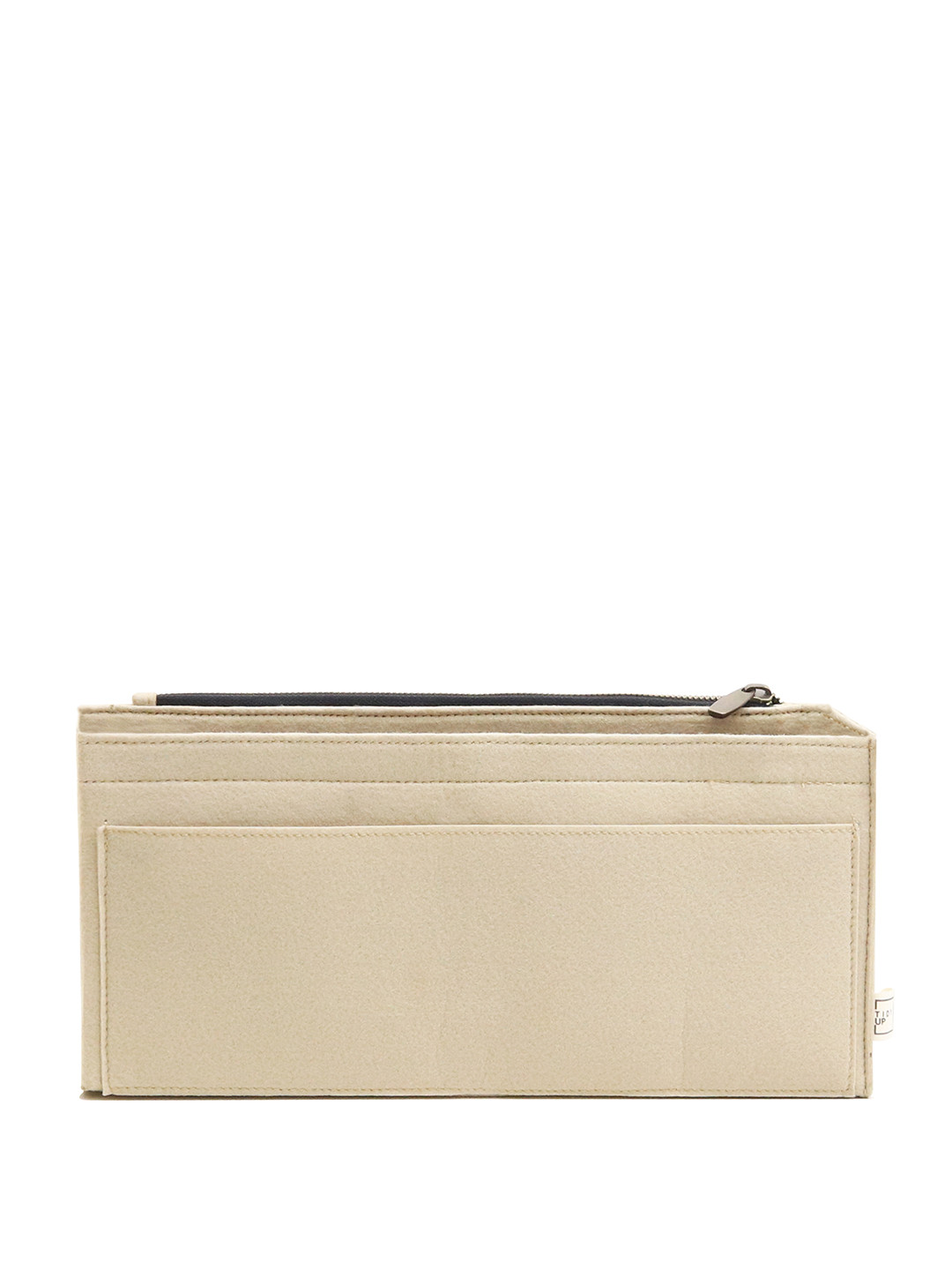 Tidy Up Long Shae Large Felt Beige Bag Organizer With Detachable Wallet