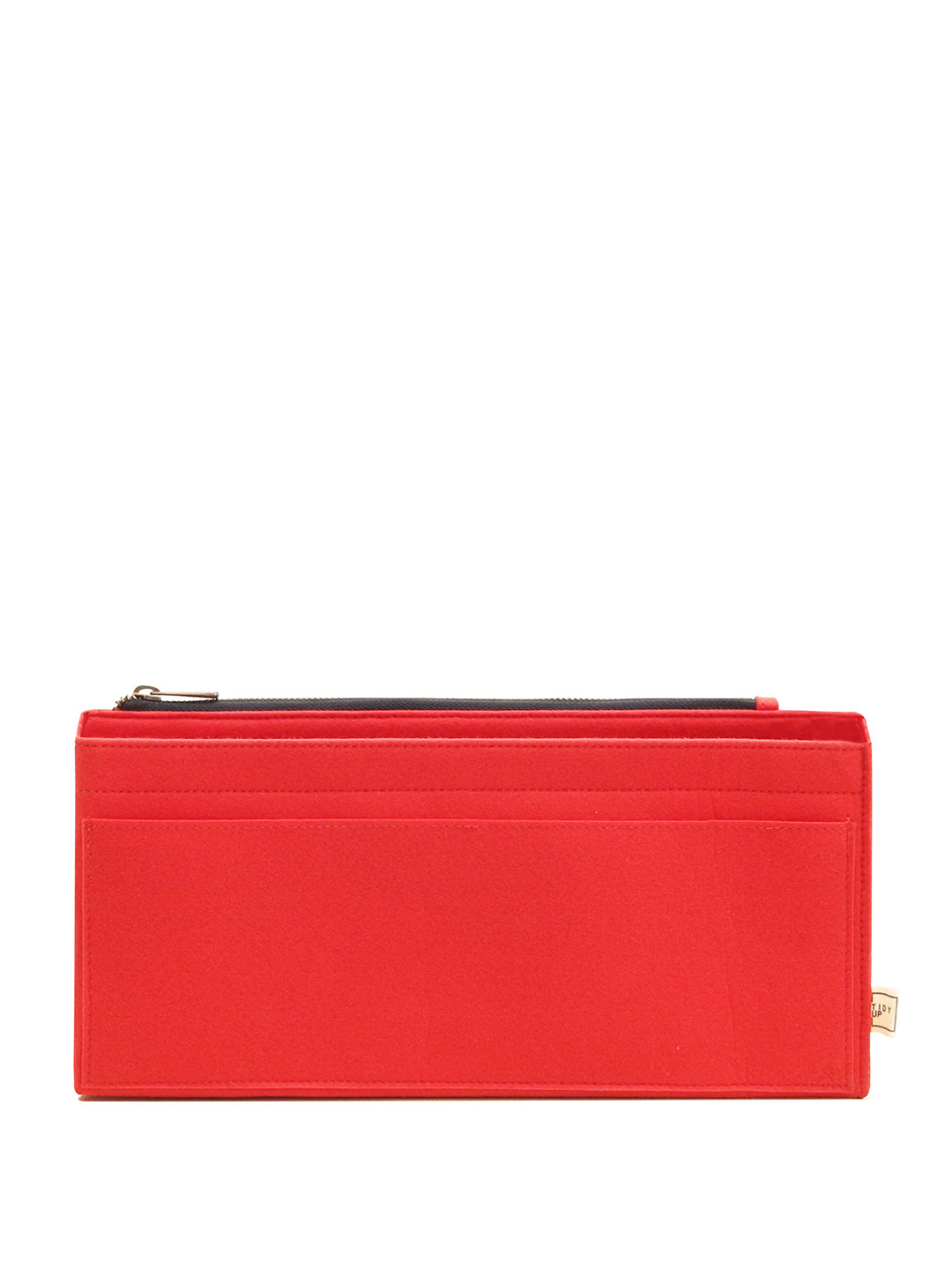 Tidy Up Long Shae Large Felt Red Bag Organizer With Detachable Wallet