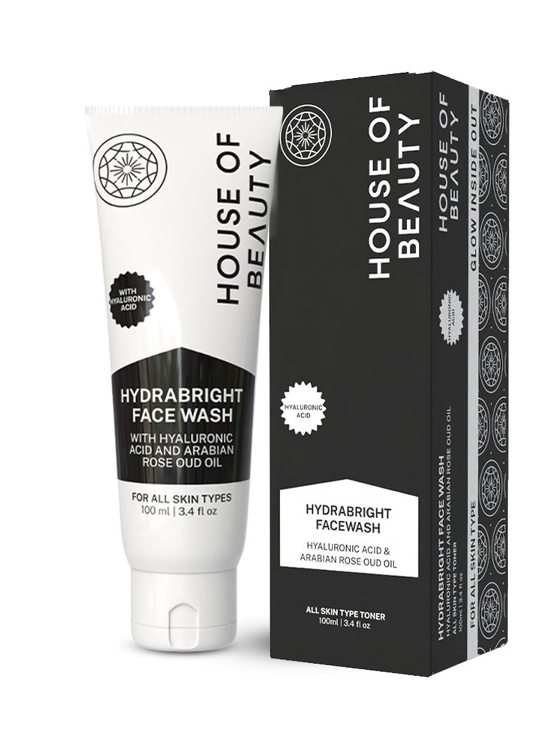 House of Beauty Hydra Bright Face Wash With Hyaluronic acid & Arabian Rose Oud Oil- 100 ml