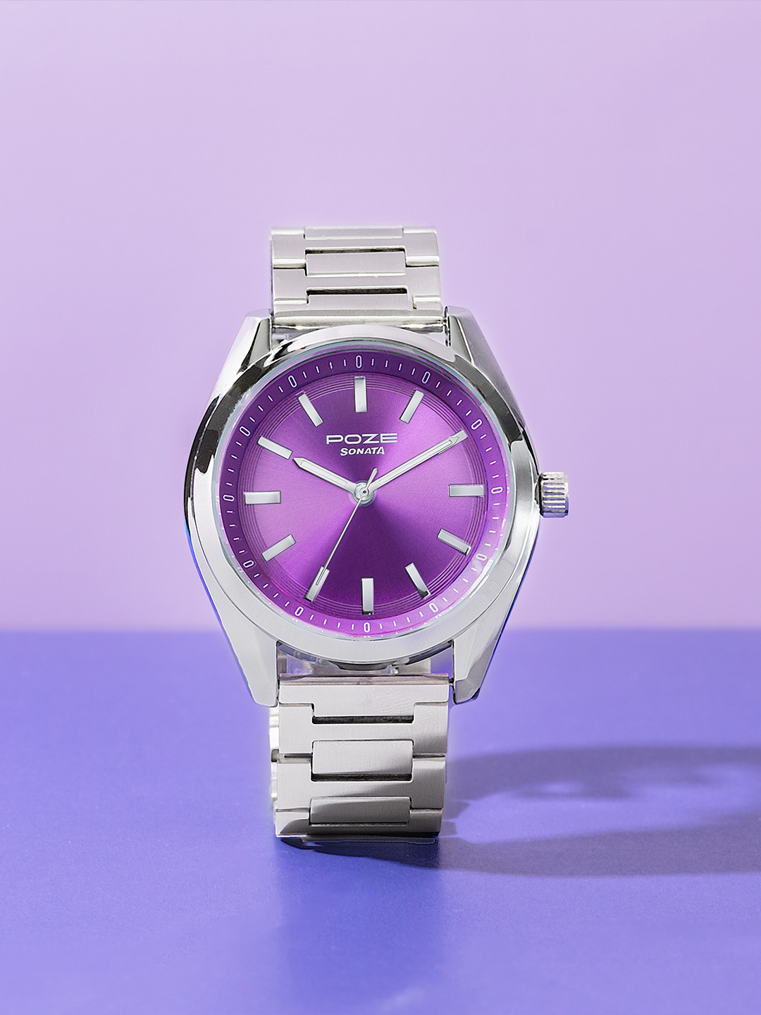 Sonata Poze Drop 4 Women Brand Log Printed Analogue Watch SP70059SM01W