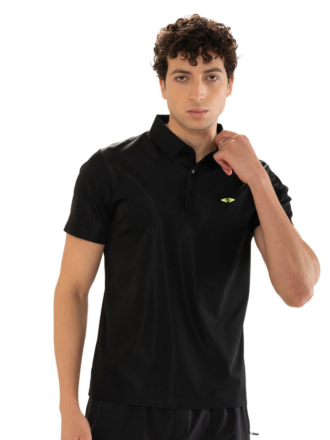 STRCH Men Anti Odour Solid Polo Collar T-shirt