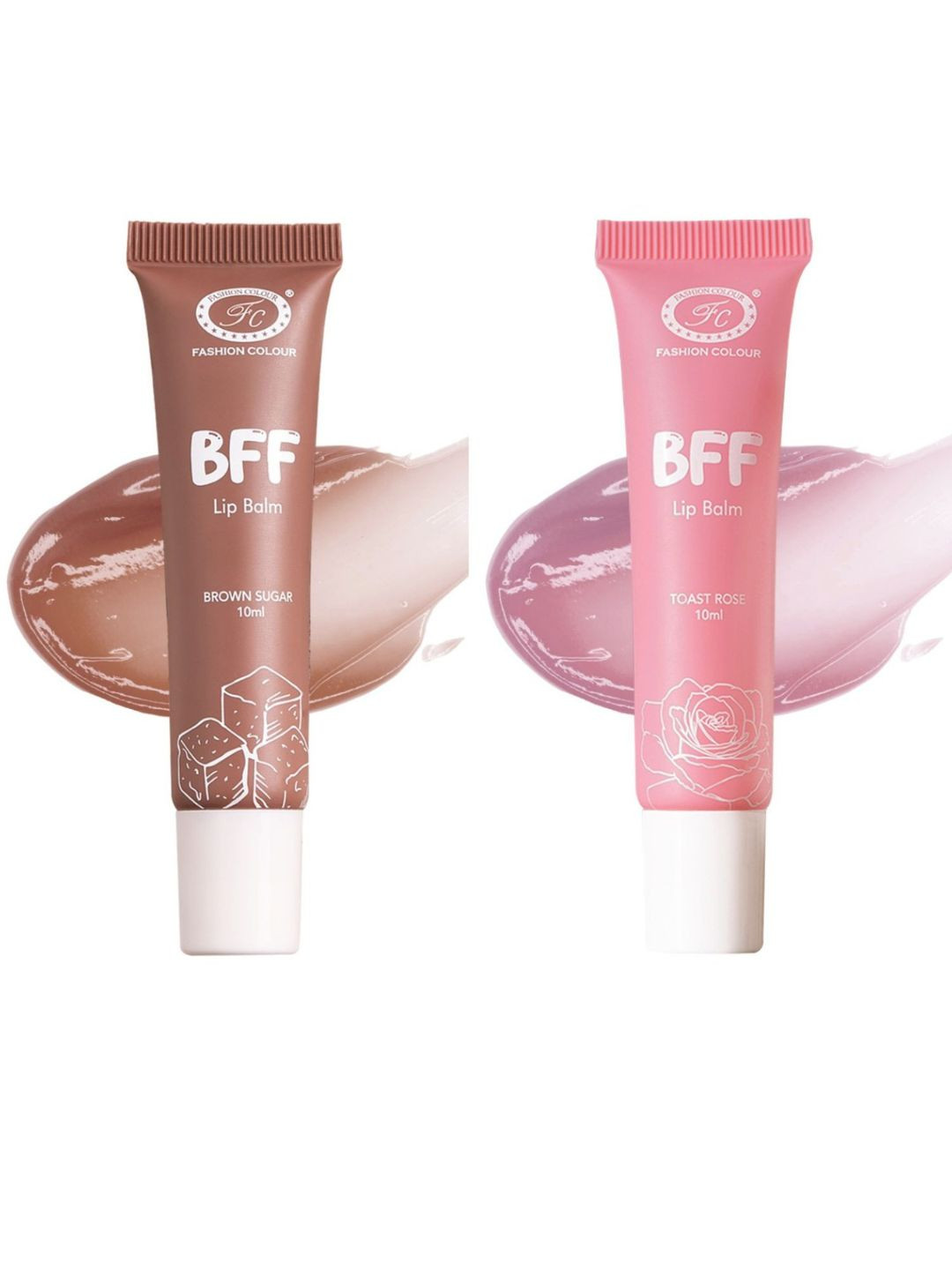 Fashion Colour Set Of 2 BFF Lip Balm - 10 ml Each - Brown Sugar & Berry