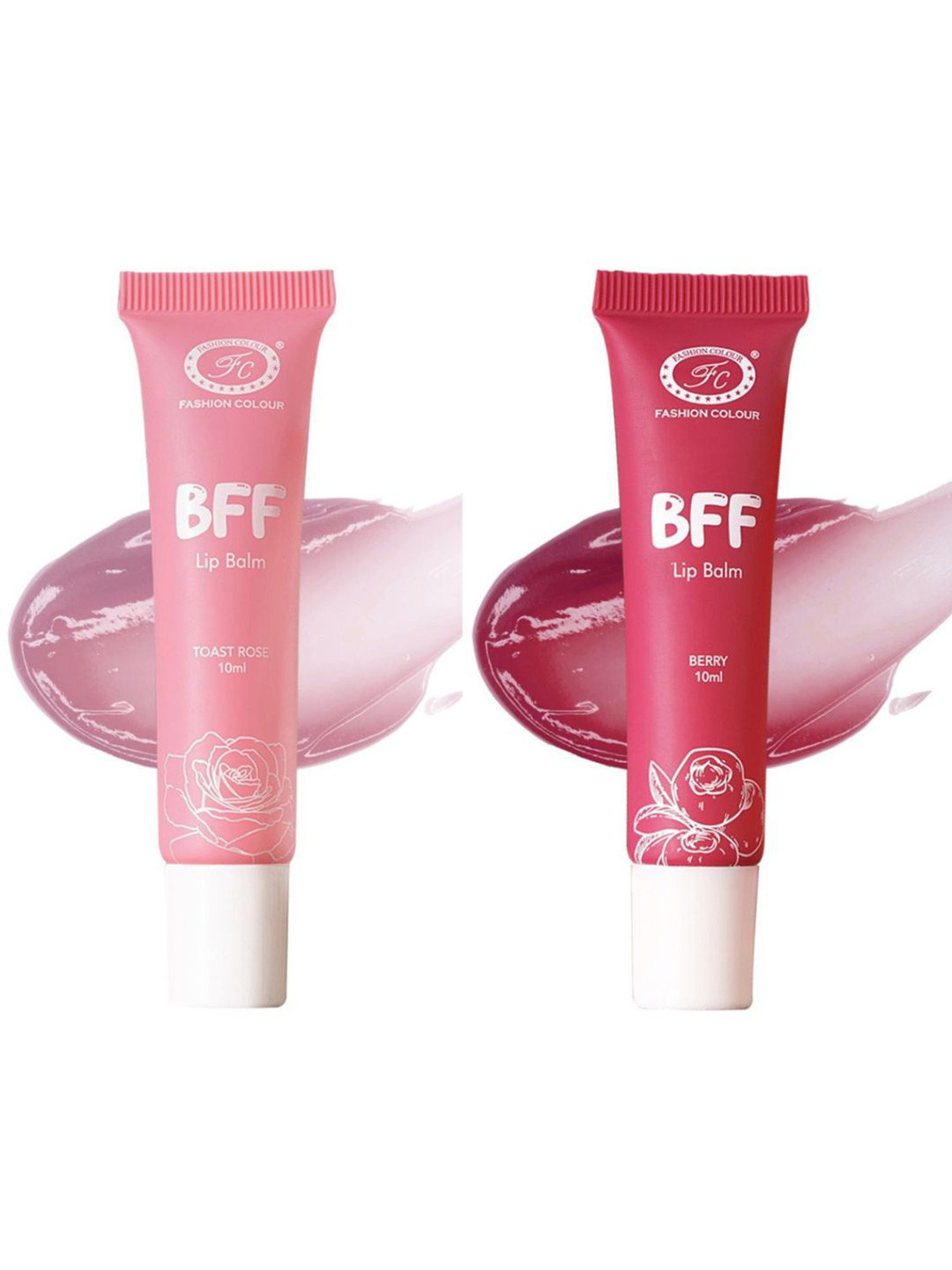 Fashion Colour Set Of 2 Bff Lip Balm - 10 ml Each - Toast Rose & Brown Sugar