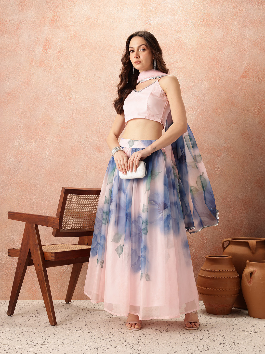 all about you Printed Ready to Wear Lehenga Set With Dupatta