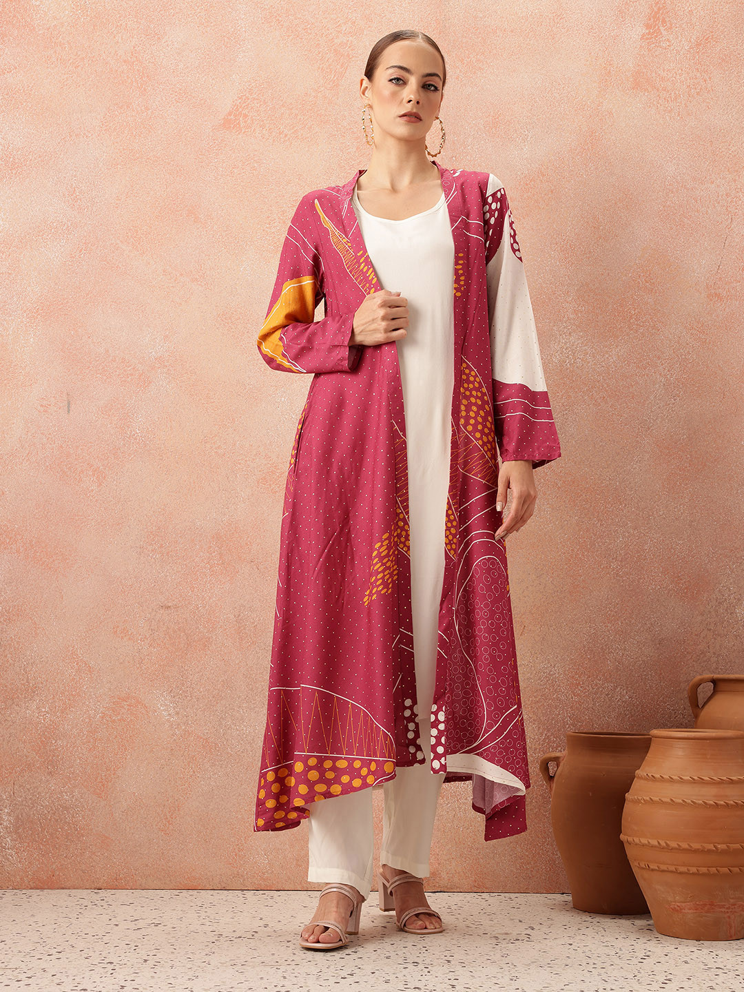 all about you Layered Kurta with Trousers & Jacket