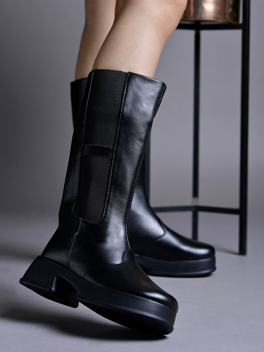 Shoetopia Girls BT Boom Block Heeled Regular Boots