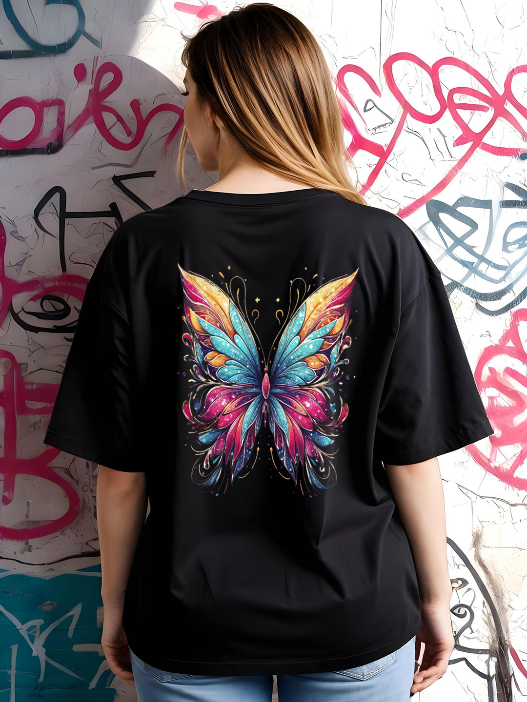 SMARTEES Women Printed  Oversized T-shirt