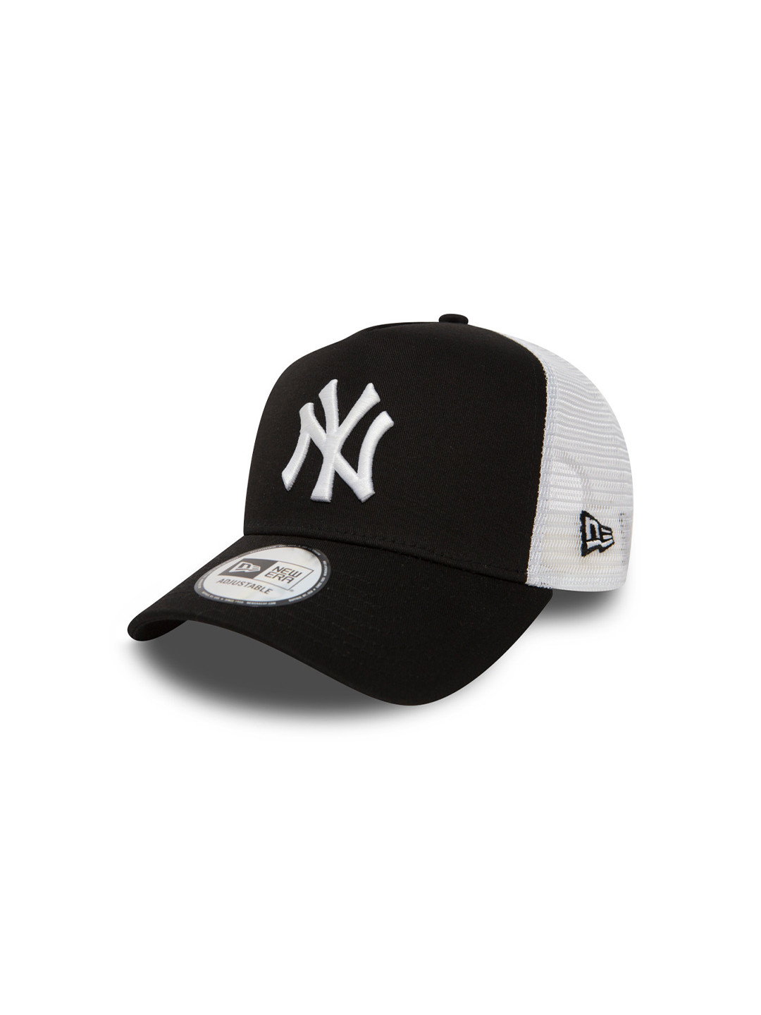 New Era Clean Black AFrame Trucker Cap