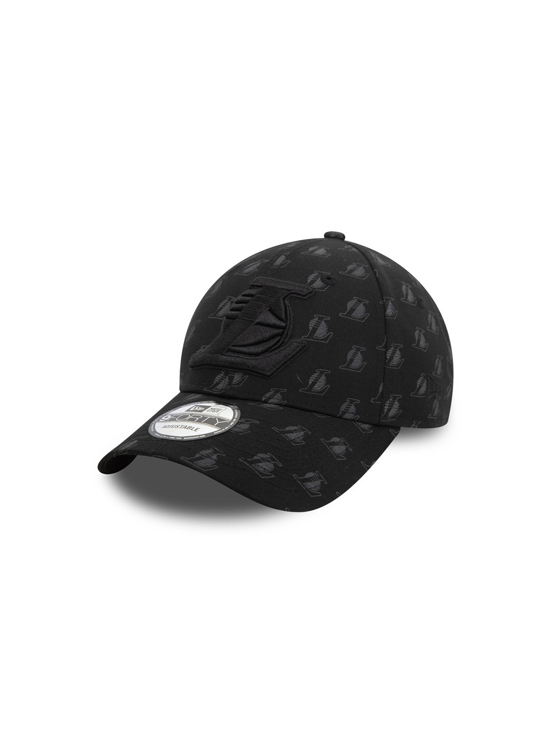 New Era Team Monogram Black 9FORTY Adjustable Cap