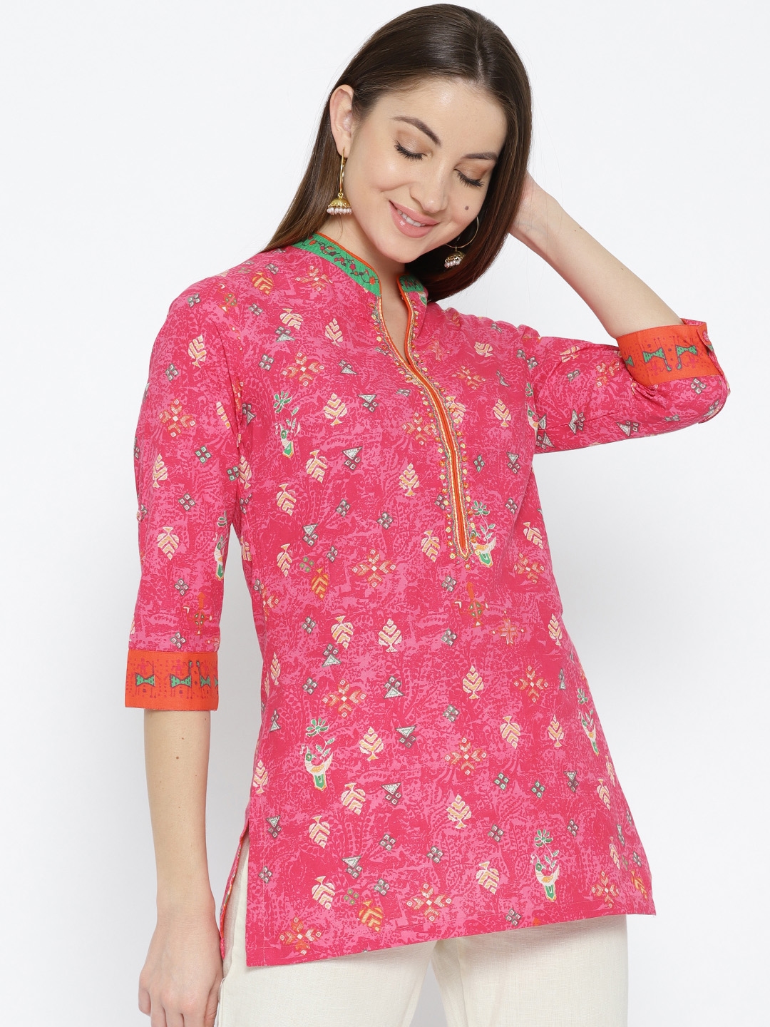 biba pink kurti