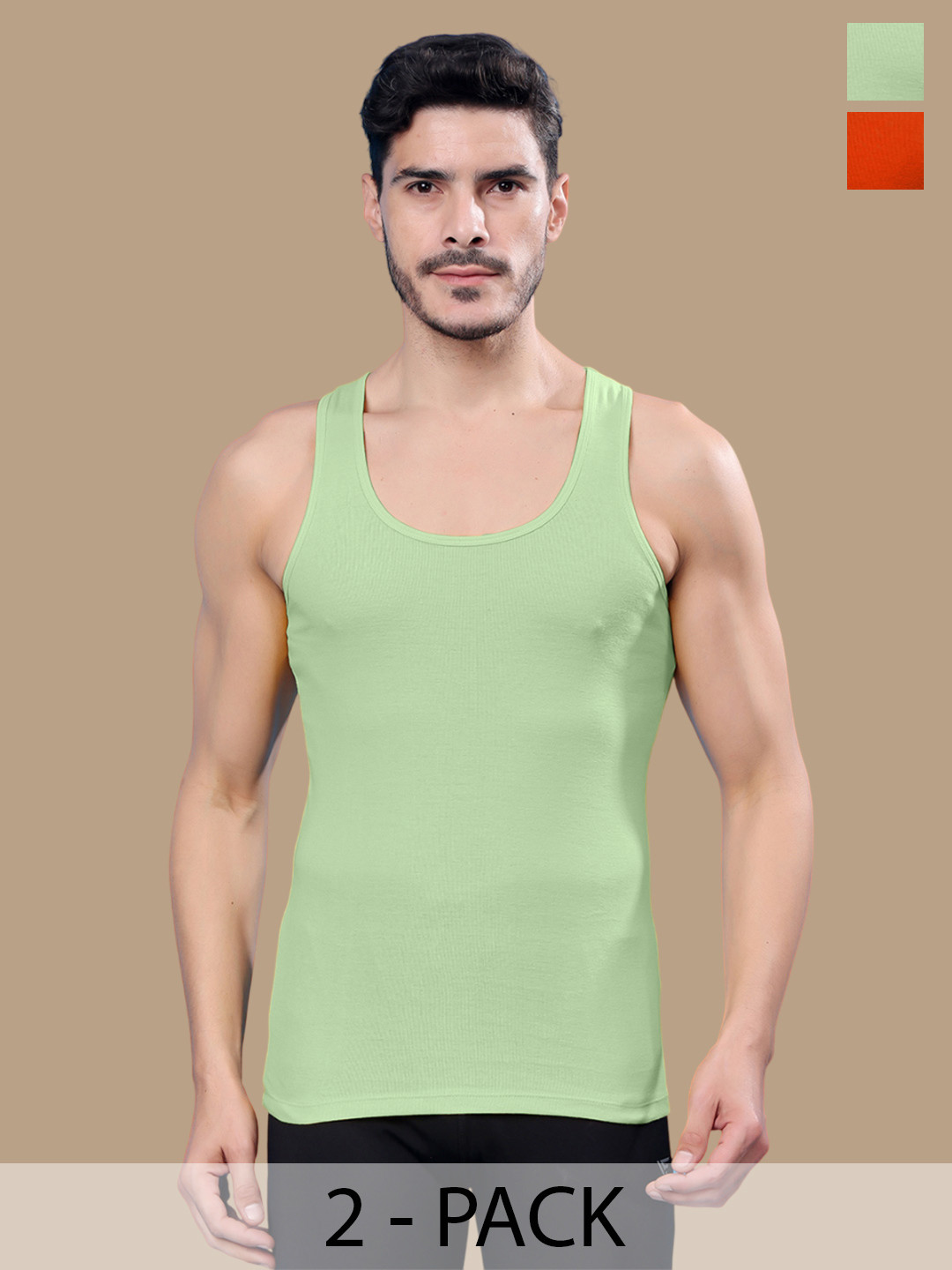 FBAR Men Pack Of 2 Round Neck  Gym Vest 24012025R-08-33