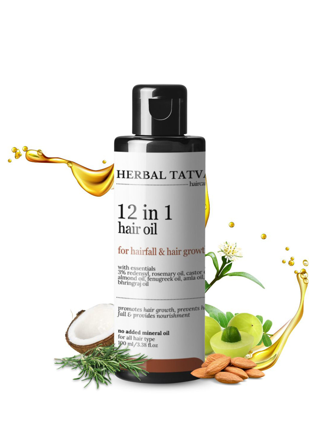 HERBAL TATVA 12 In 1 Hair Oil For Hair Growth & Hairfall Control- 100 ml