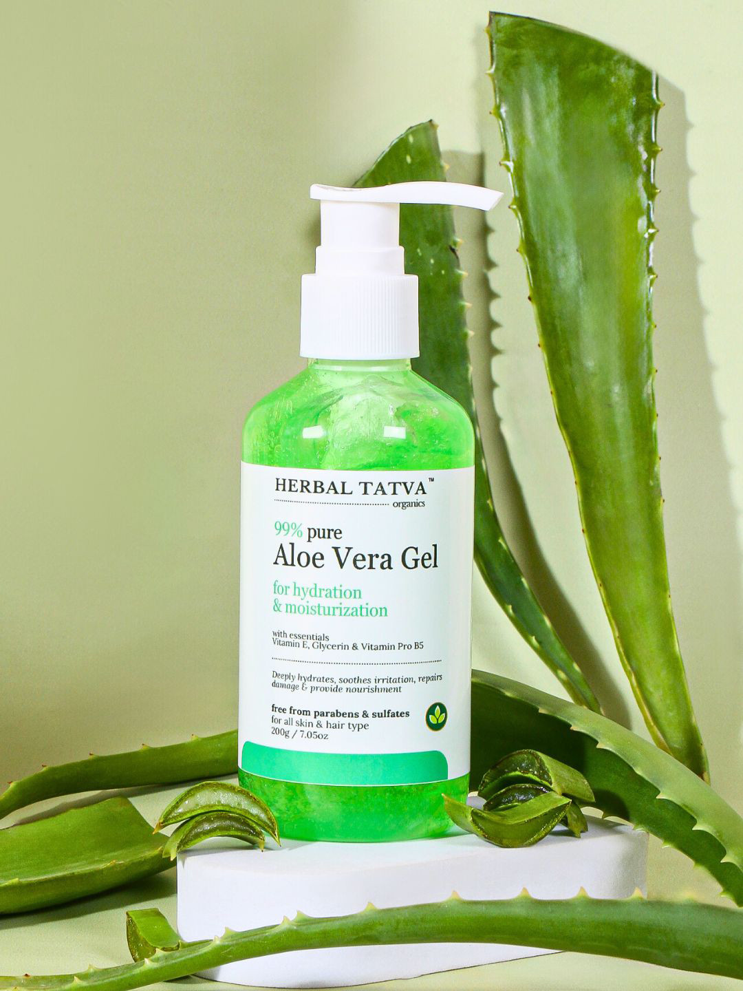 HERBAL TATVA Pure Aloe Vera Gel For Skin & Hair - 200 g