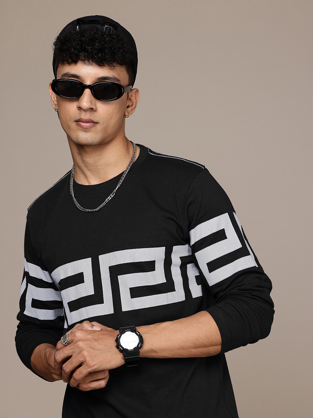 Moda Rapido Men Geometric Printed T-shirt