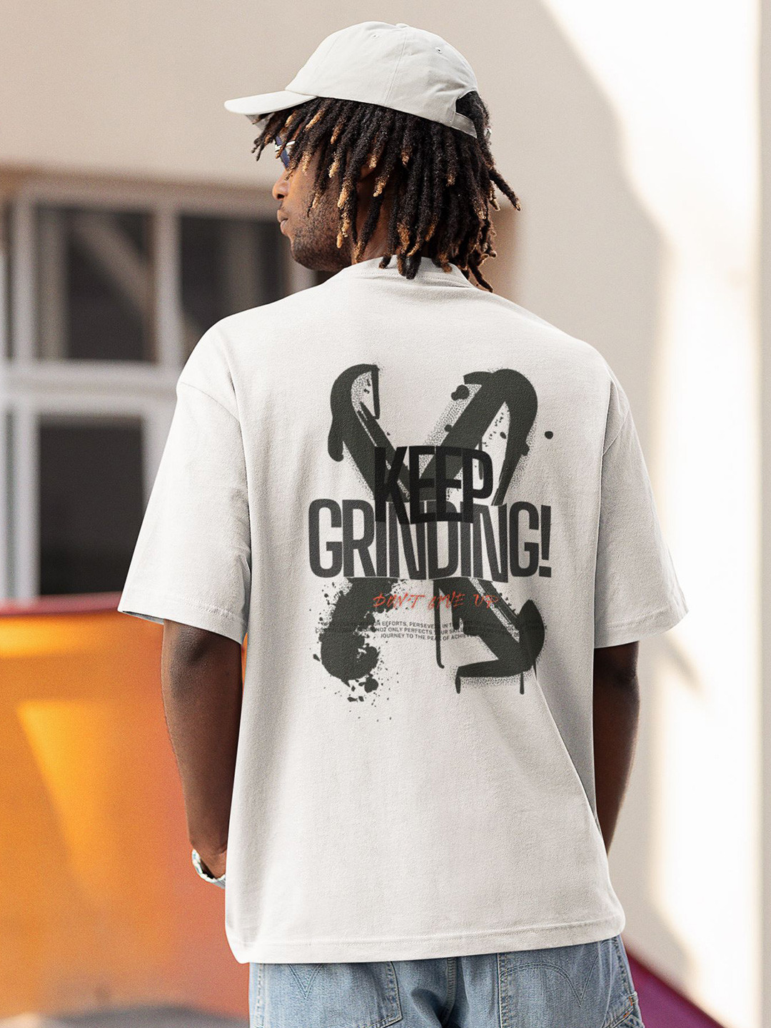 TheBTclub Men Faith Cotton Oversized T-shirt