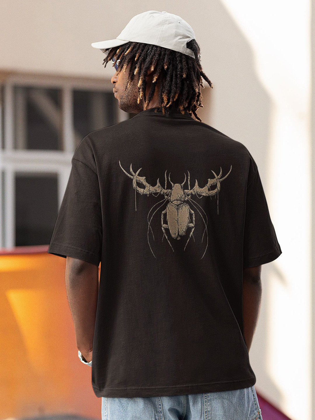 TheBTclub Men Orb Weaver Oversized T-Shirt