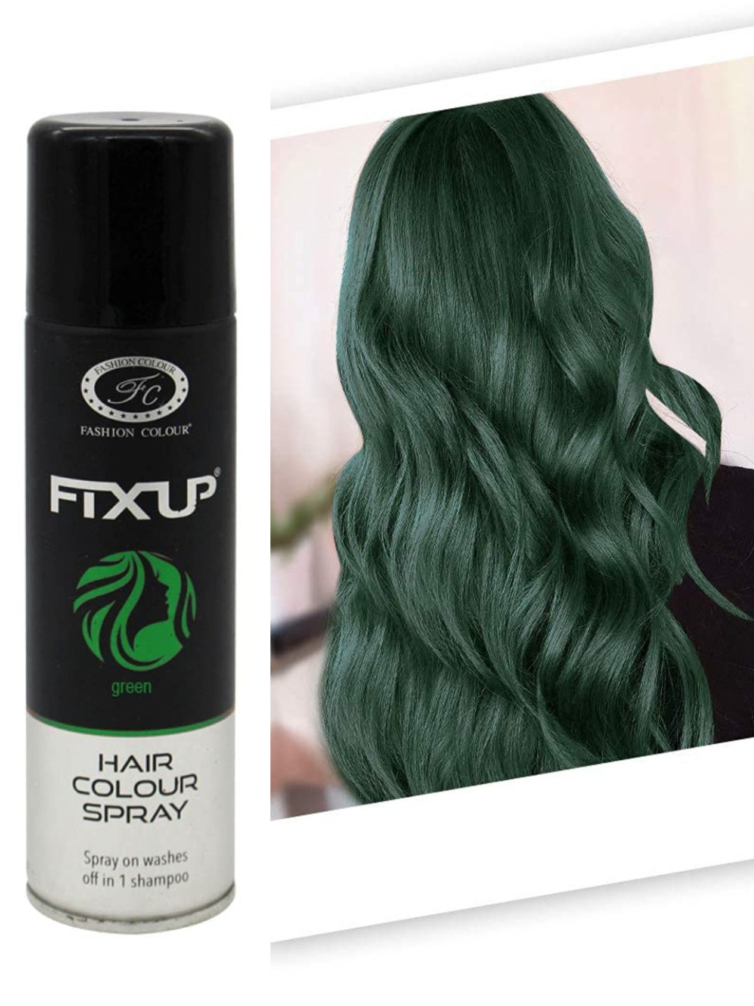 Fashion Colour Hair Colour Spray - Green - 150 ml