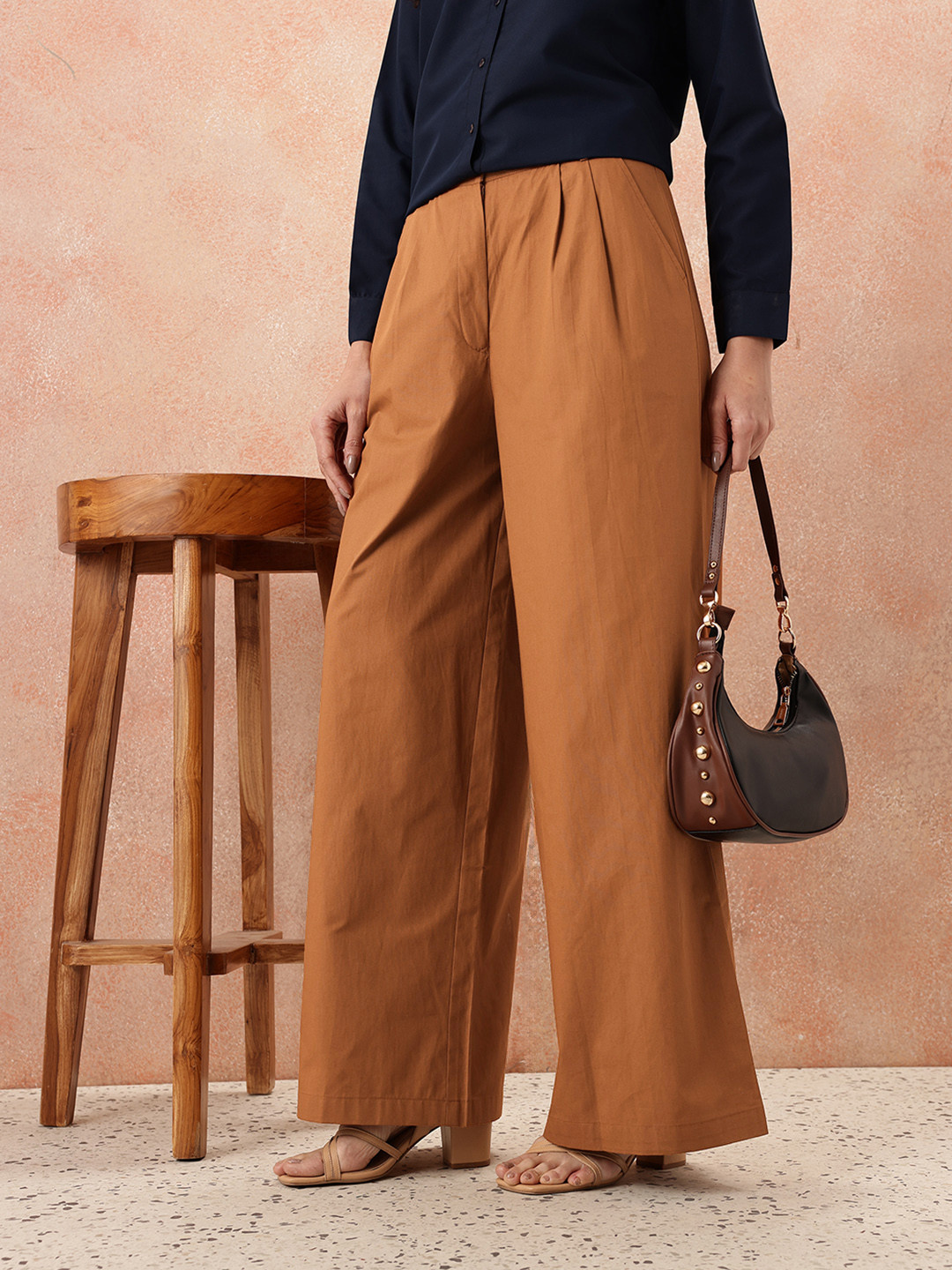 All About You Formals Women Flared Pleated Trousers