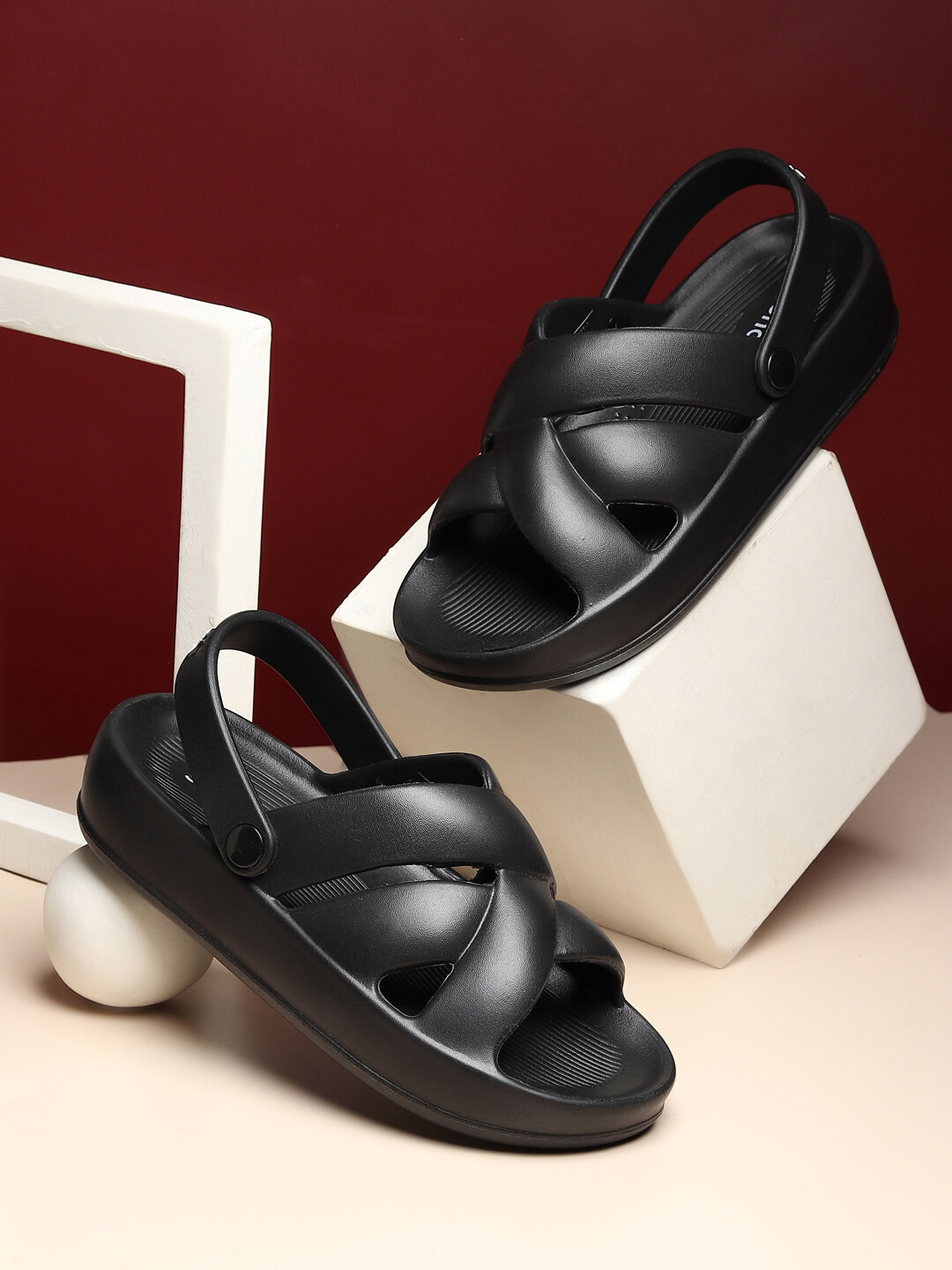 Yoho Women Wanderz Lightweight Chunky Crisscross Platform Sandals