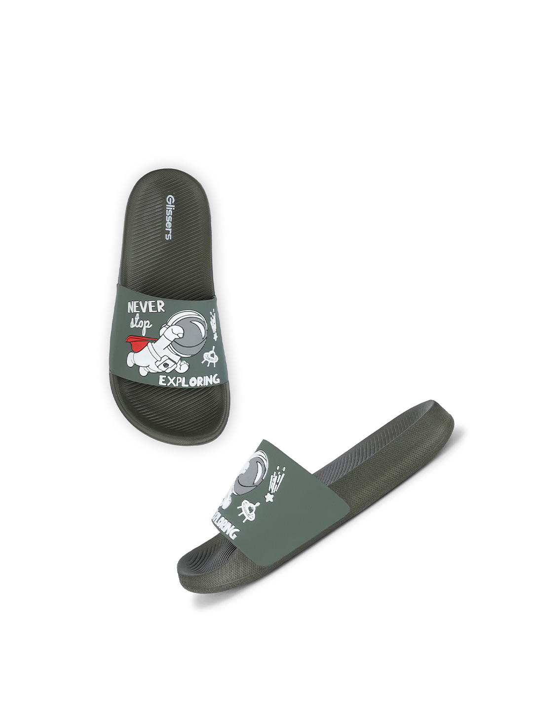 GLISSERS Boys Astronaut Embossed Sliders