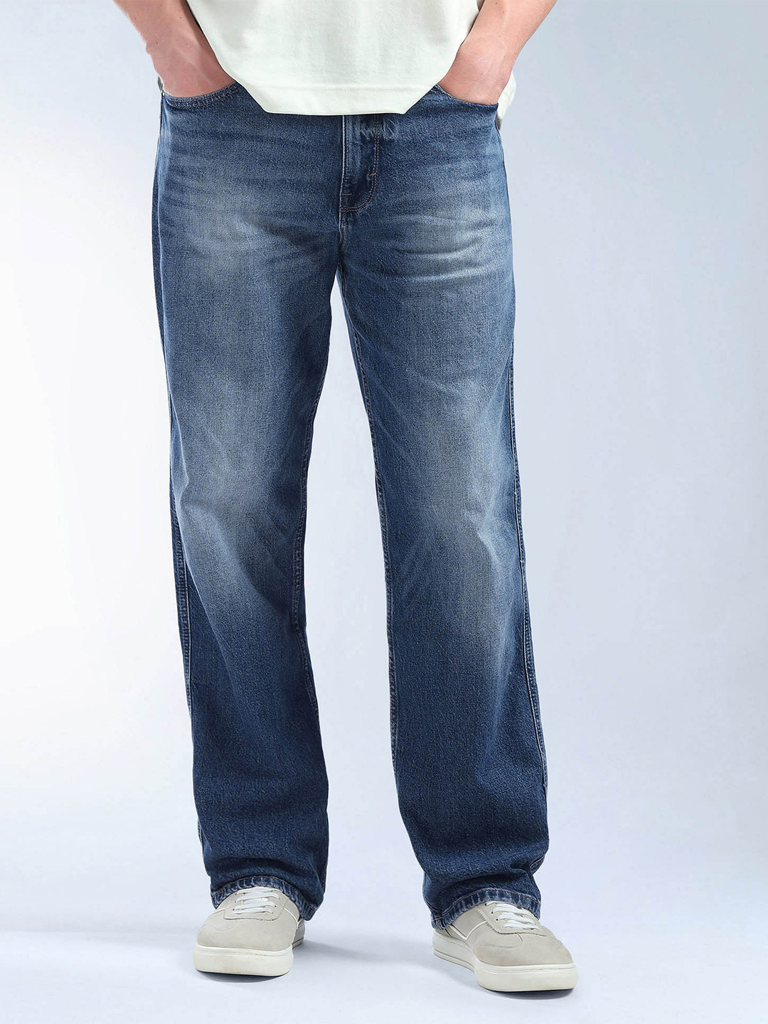 Flying Machine Cobain 90'S Loose Fit Stone Washed Jeans