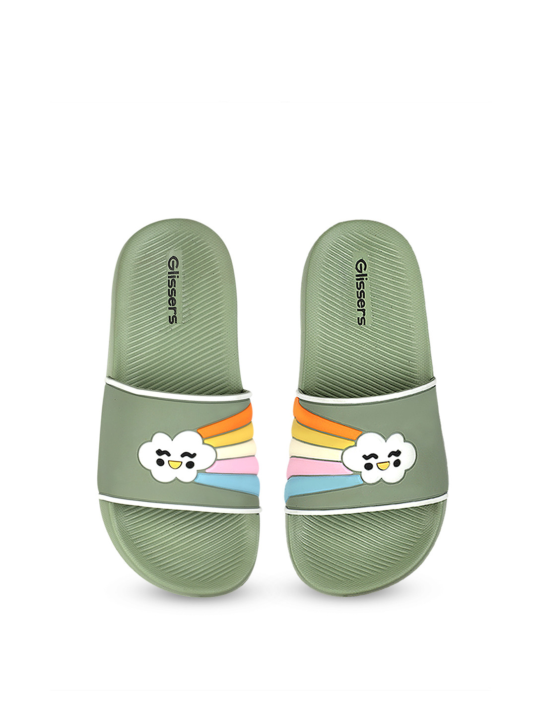 GLISSERS Kids Cloud and Rainbow Embossed Sliders