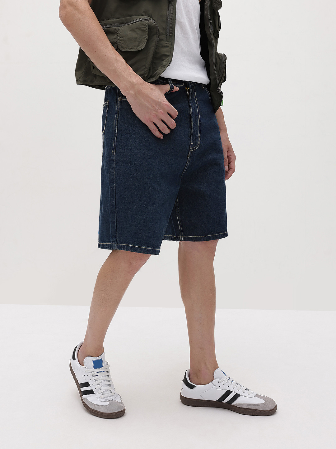 The Roadster Life Co. Men Pure Cotton Skater Fit Jorts