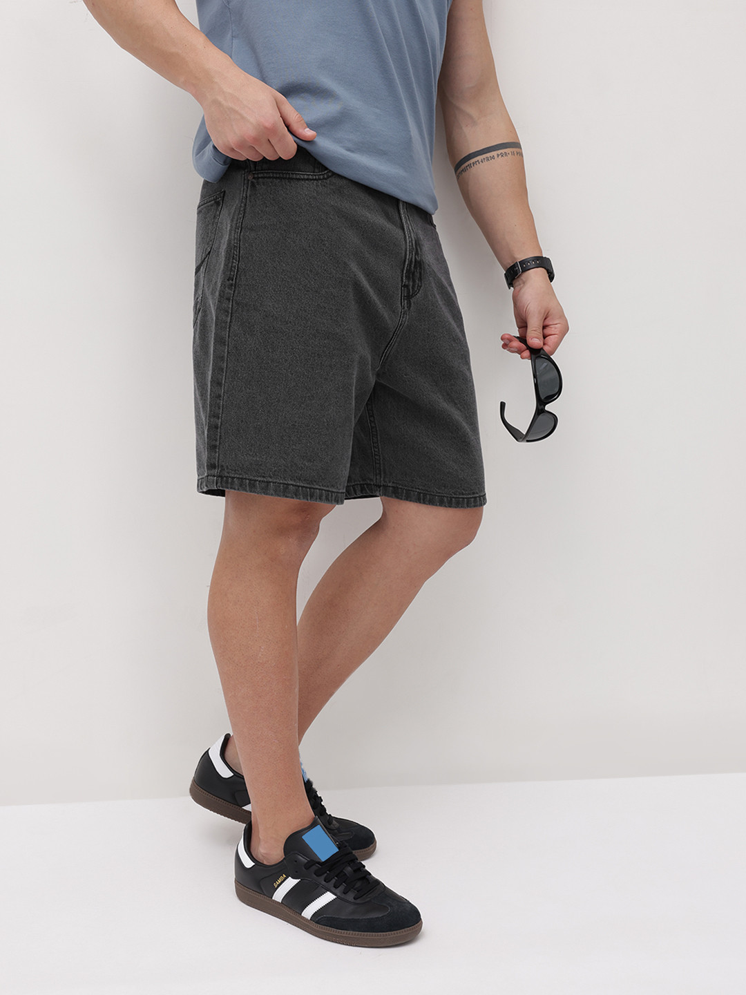 The Roadster Life Co. Men Pure Cotton Skater Fit Jorts