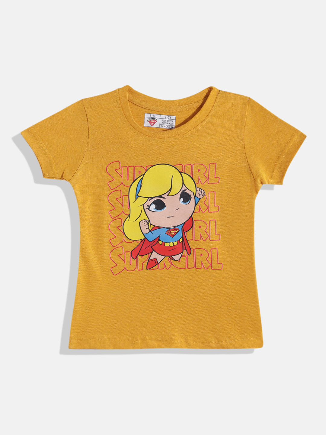 Eteenz Kids Girls Super Girl Printed T-Shirt