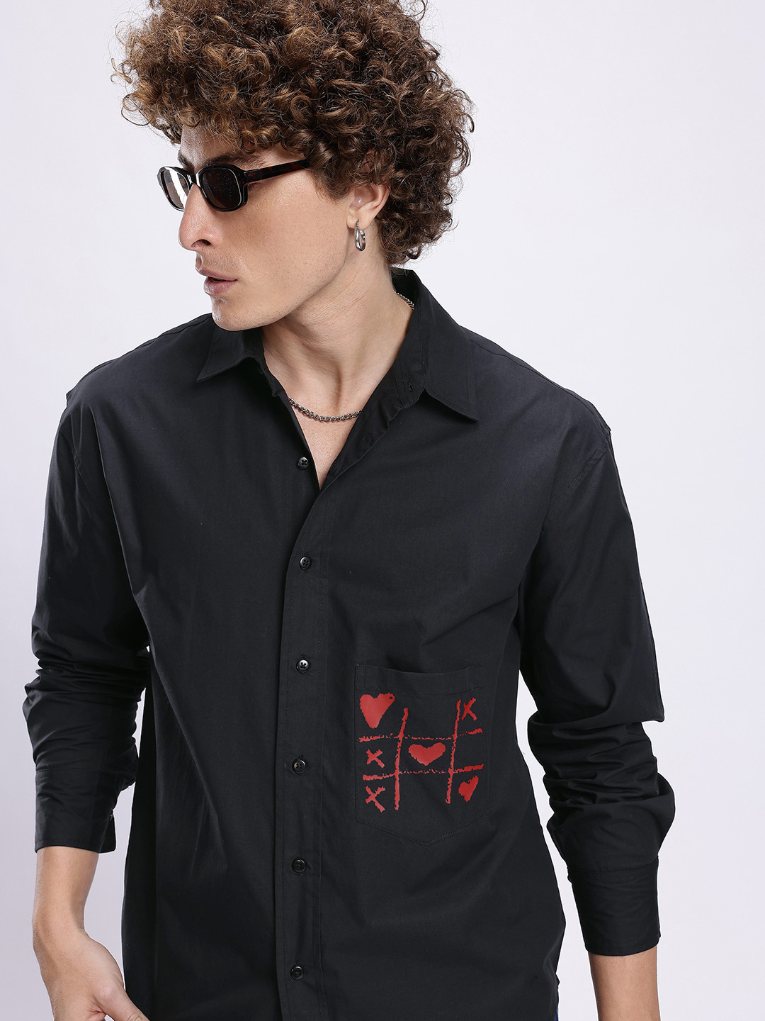 glitchez Fun Oversized Shirt with Comic Print