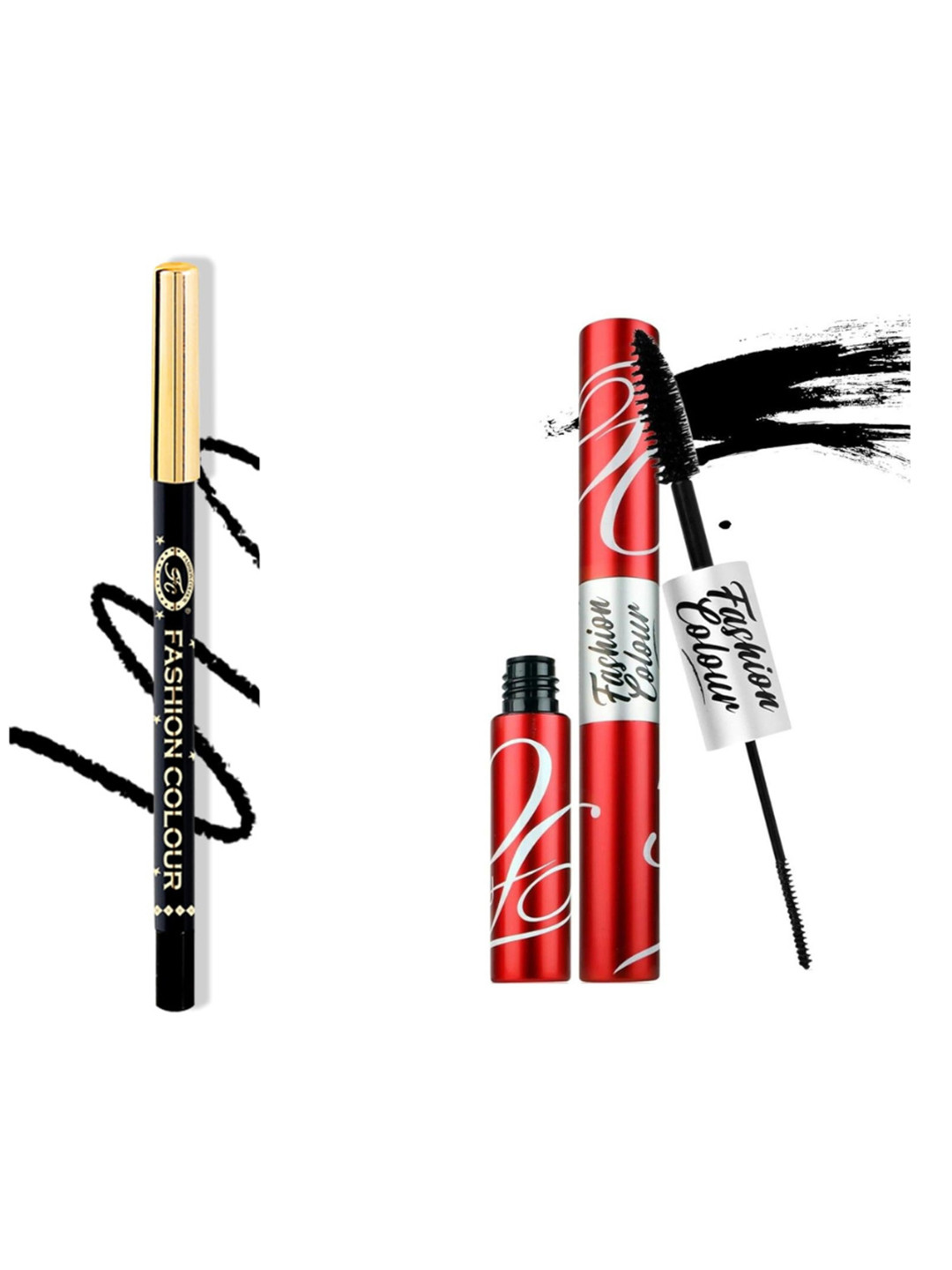 Fashion Colour Set Of Platinum Double Head Mascara 10ml & Super Gliding Kajal 1.2g