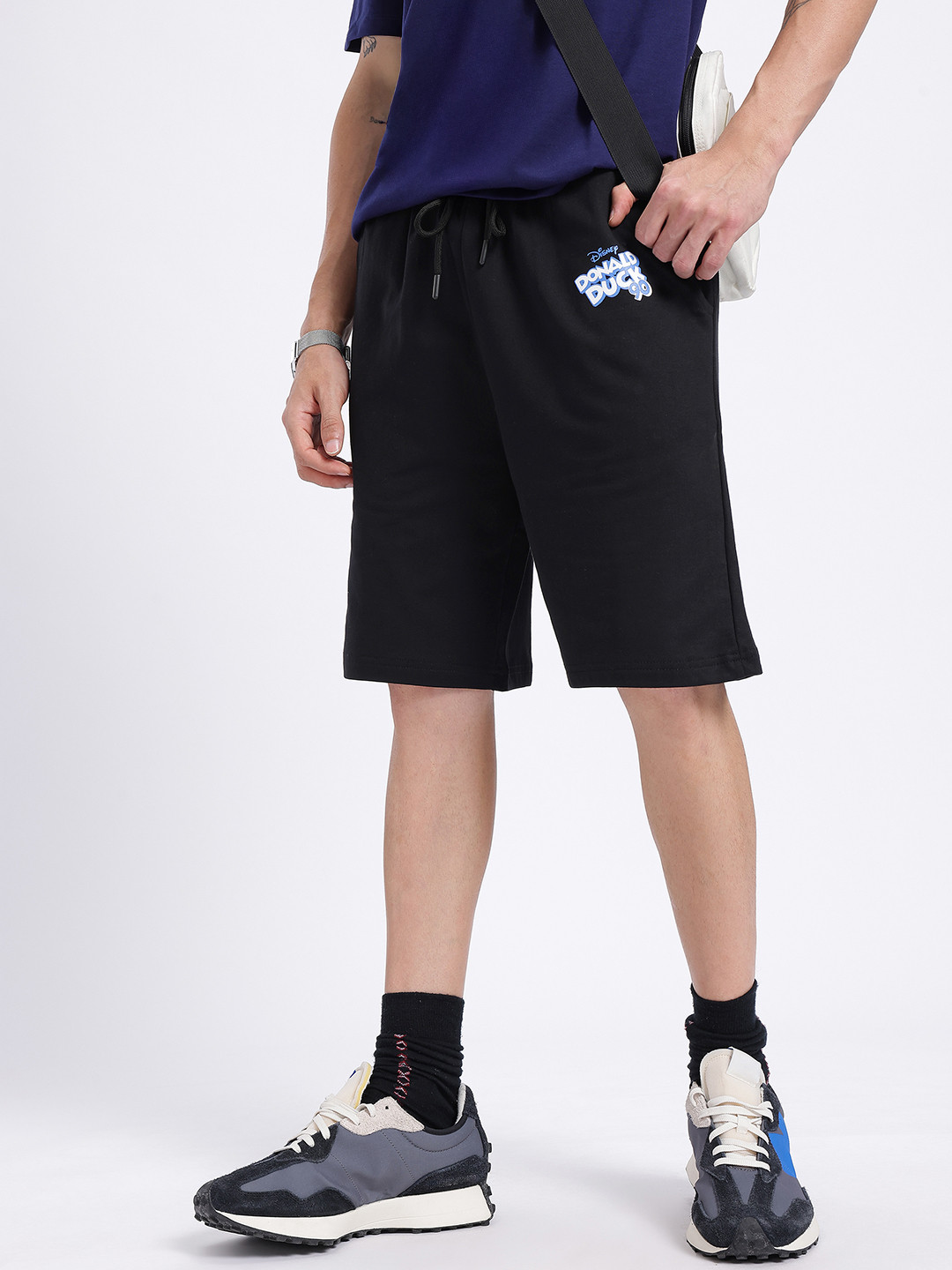 Disney by Glitchez Men Donald Duck Placement Print Relaxed Short