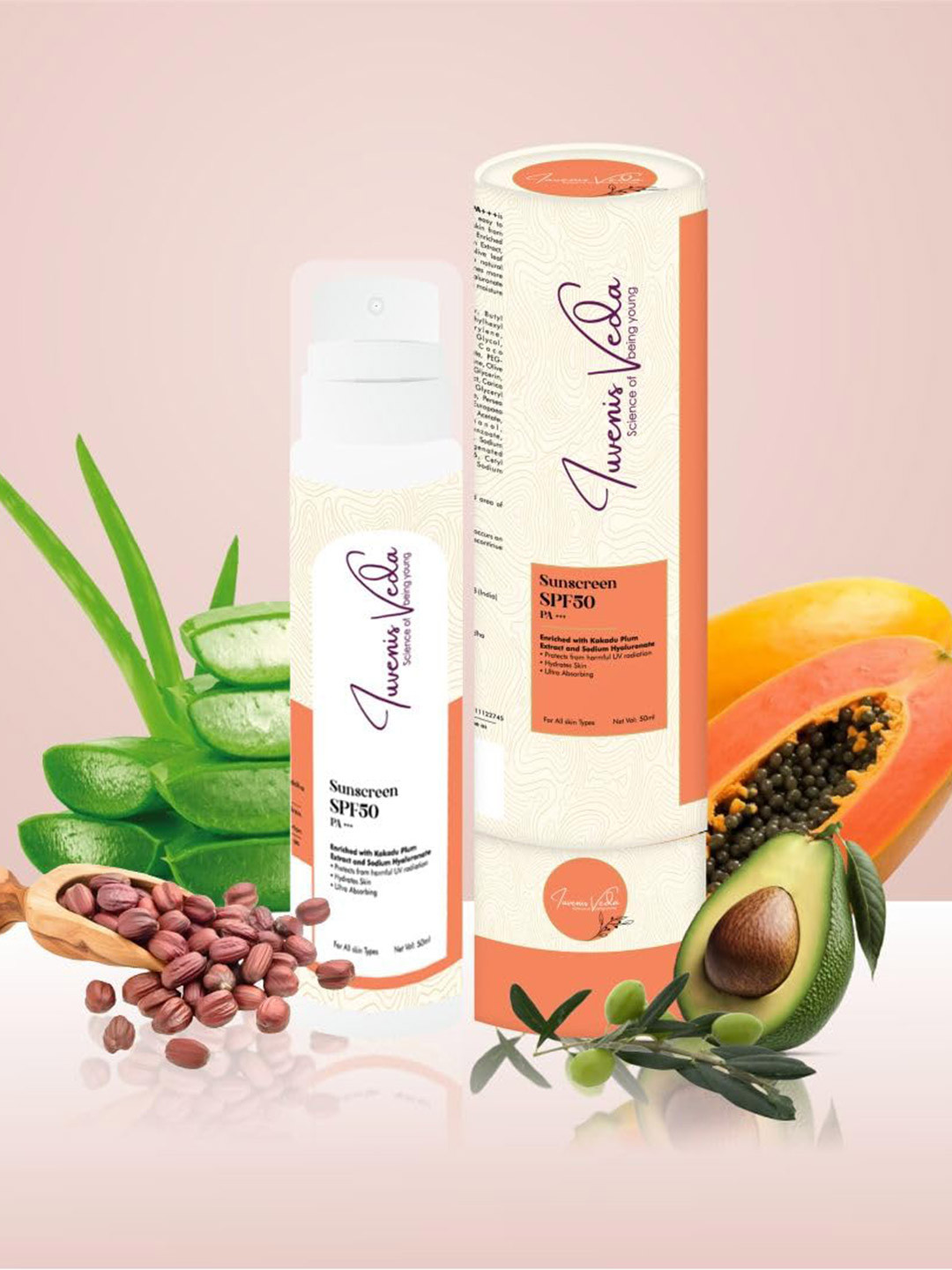 IUVENIS VEDA 100% Organic Sunscreen SPF 50 PA+++ - 50 g