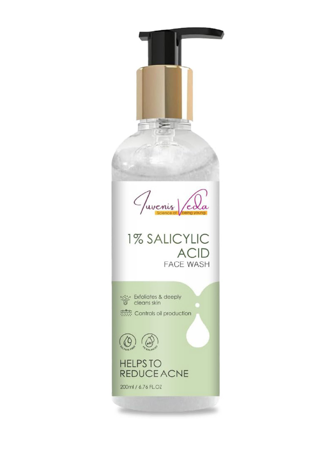 IUVENIS VEDA 1% Salicylic Acid Face Wash Reduce Acne - 200 ml