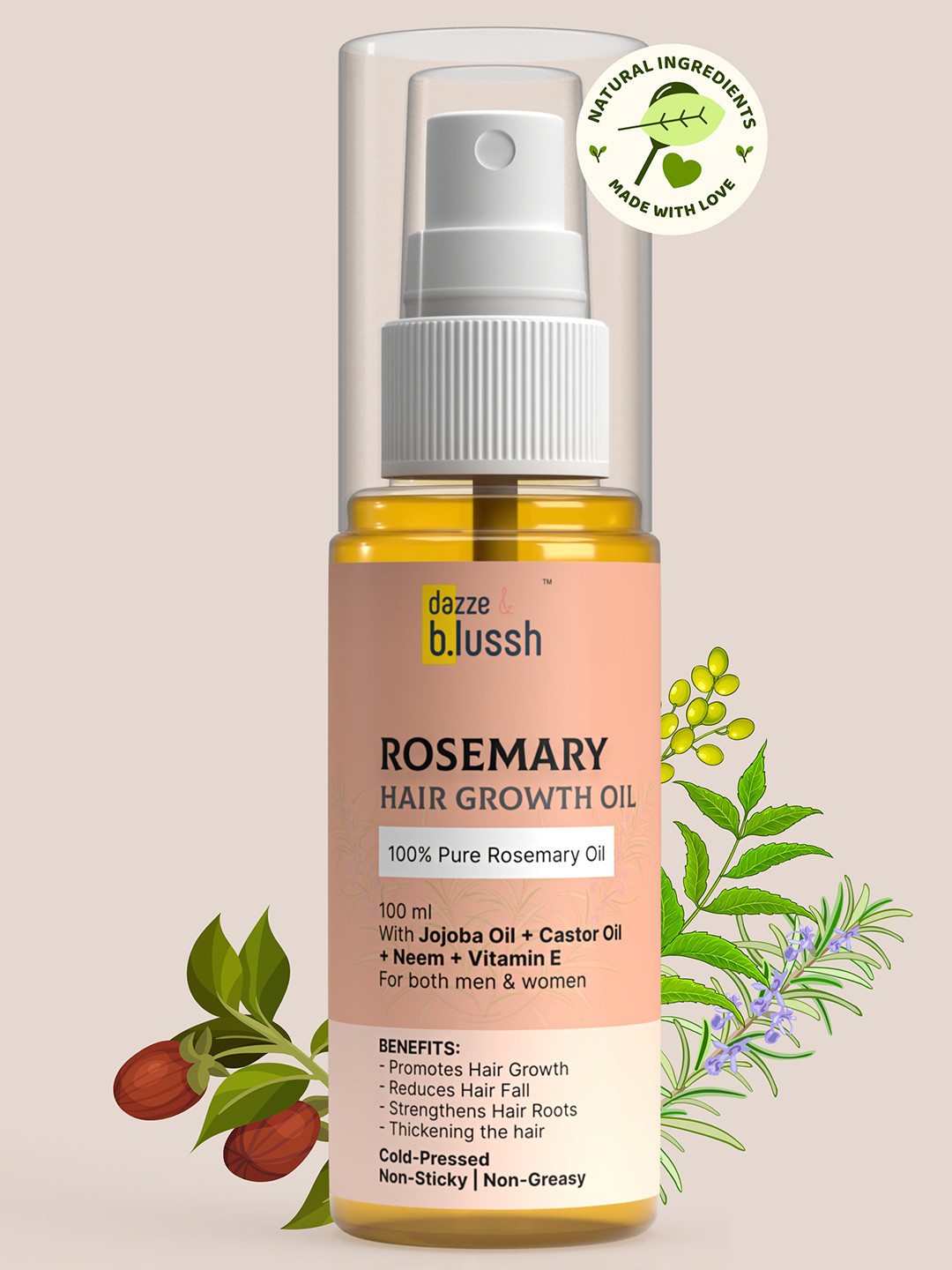 Dazze and blussh Rosemary Hair Growth Oil - 100ml