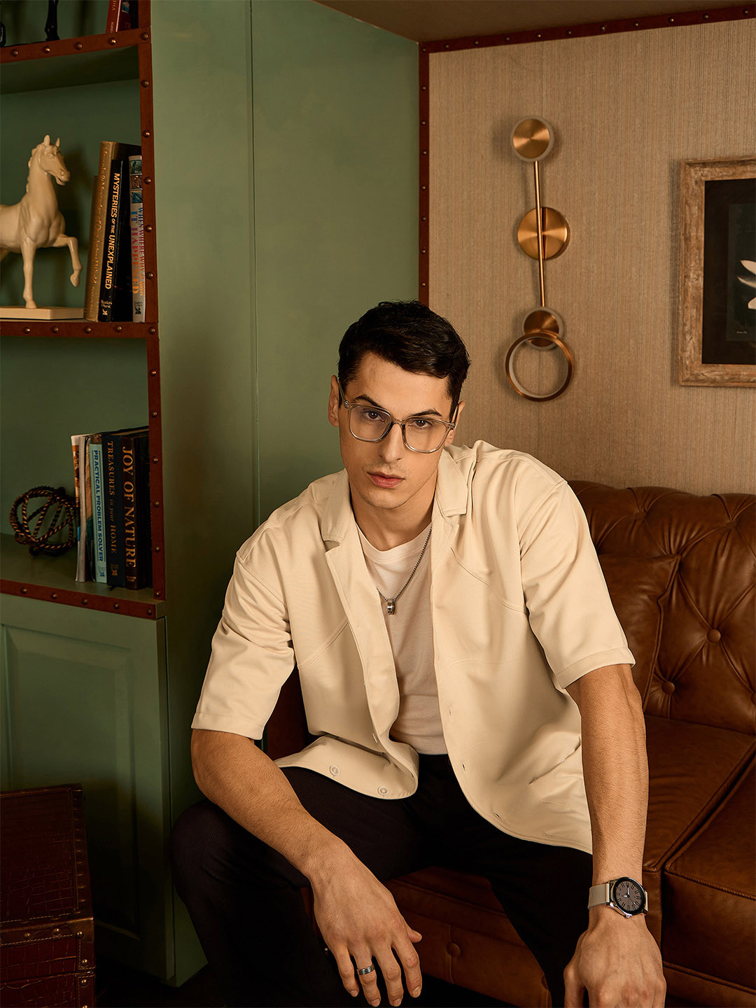 DENNISON Men Resort Wear Drop Shoulder Oversized Casual Shirt