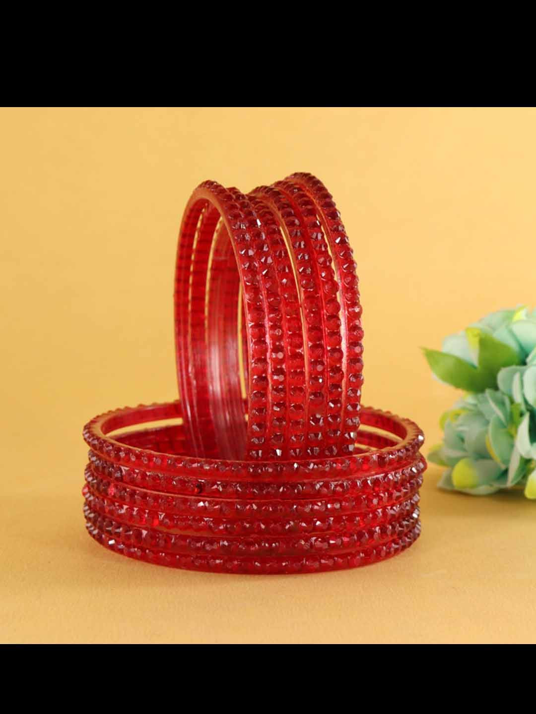 LAVAZZA Set Of 12 Crystals Stone-Studded Bangles