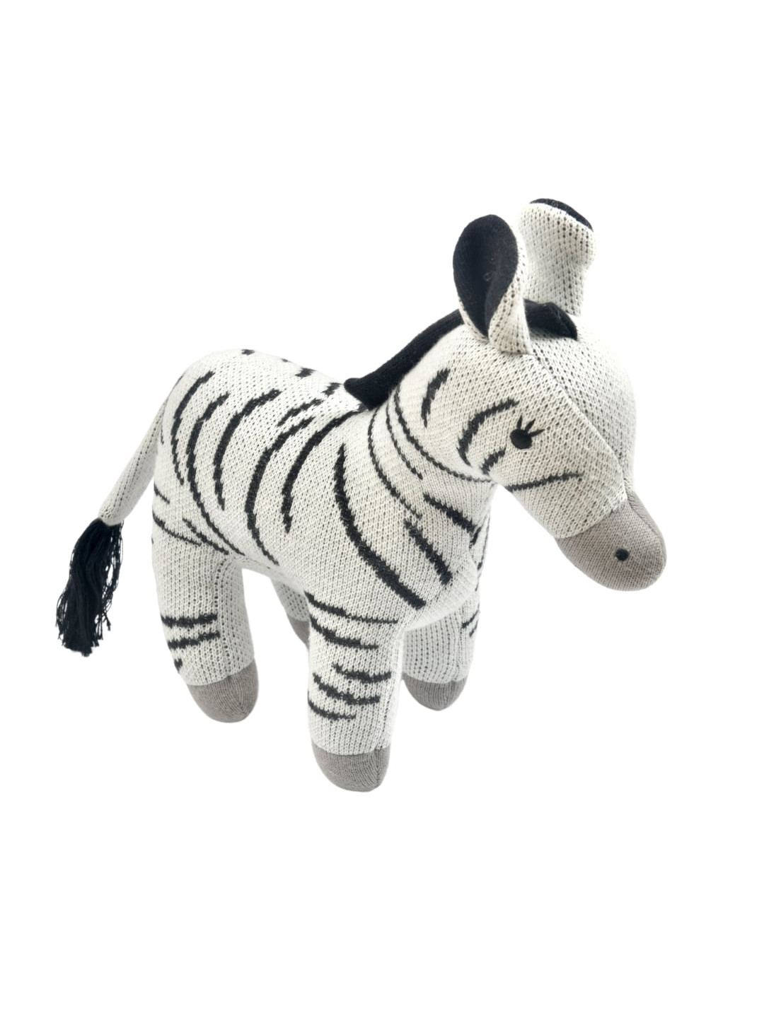 Nesta Toys Zippy the Zebra Knitted Cotton Animal Plush Toy
