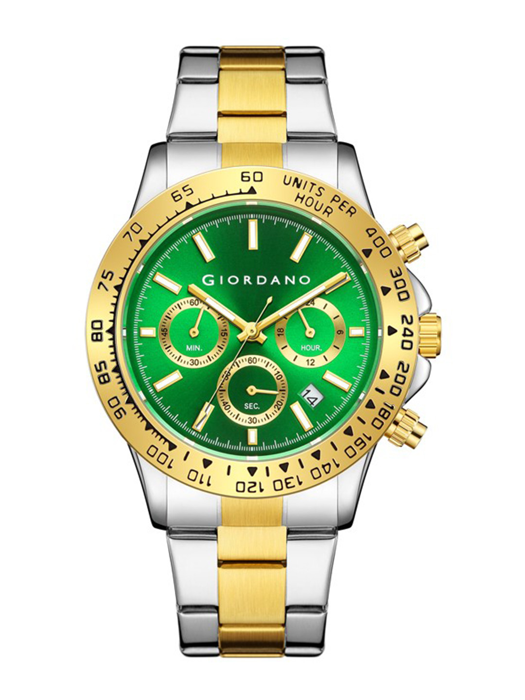 GIORDANO Men Dial & Stainless Steel Bracelet Style Straps Analogue Watch GZ-50116-22