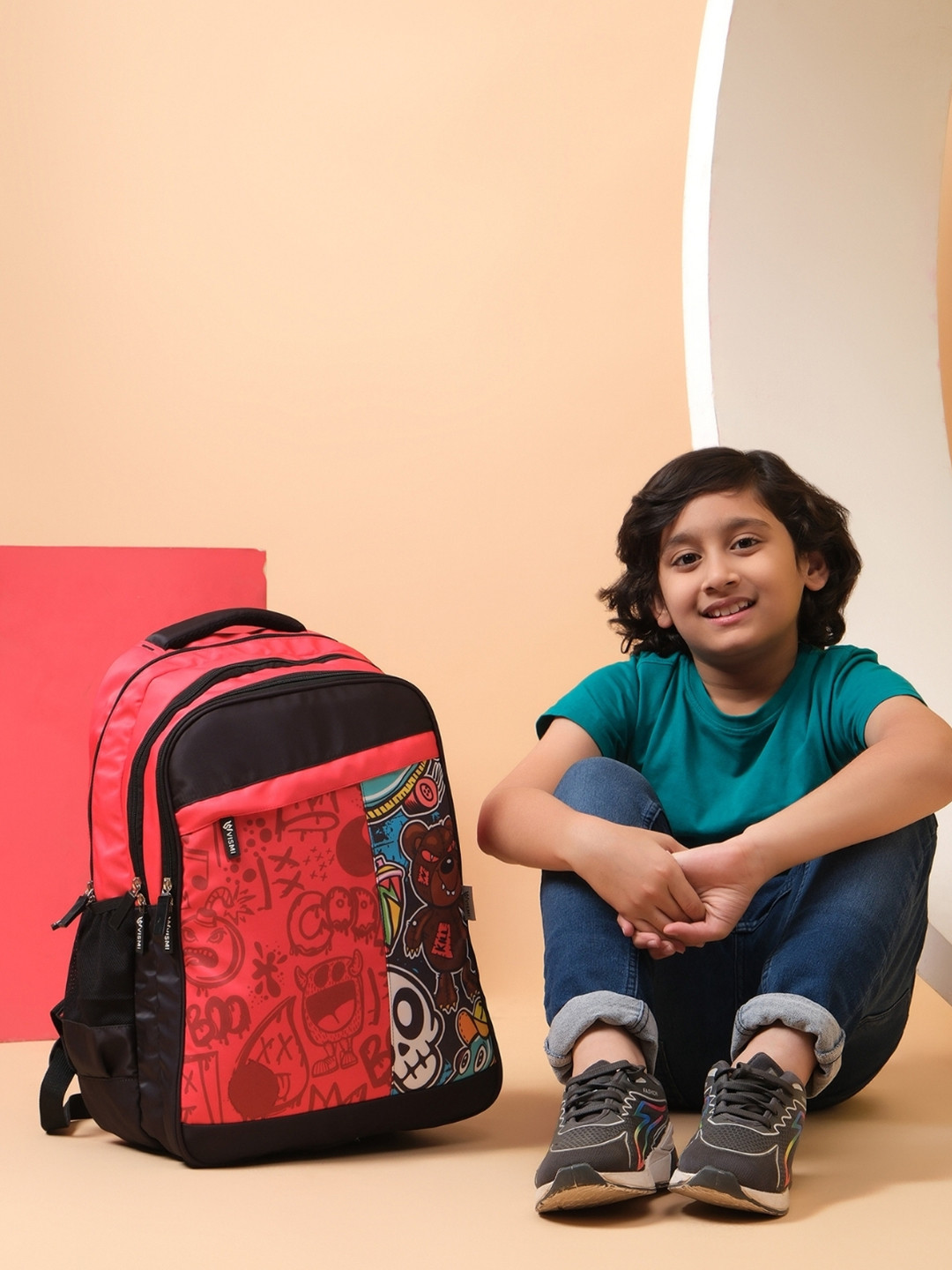 VISMIINTREND Large Graphic Printed Backpack School Bag for Boy 19 inch