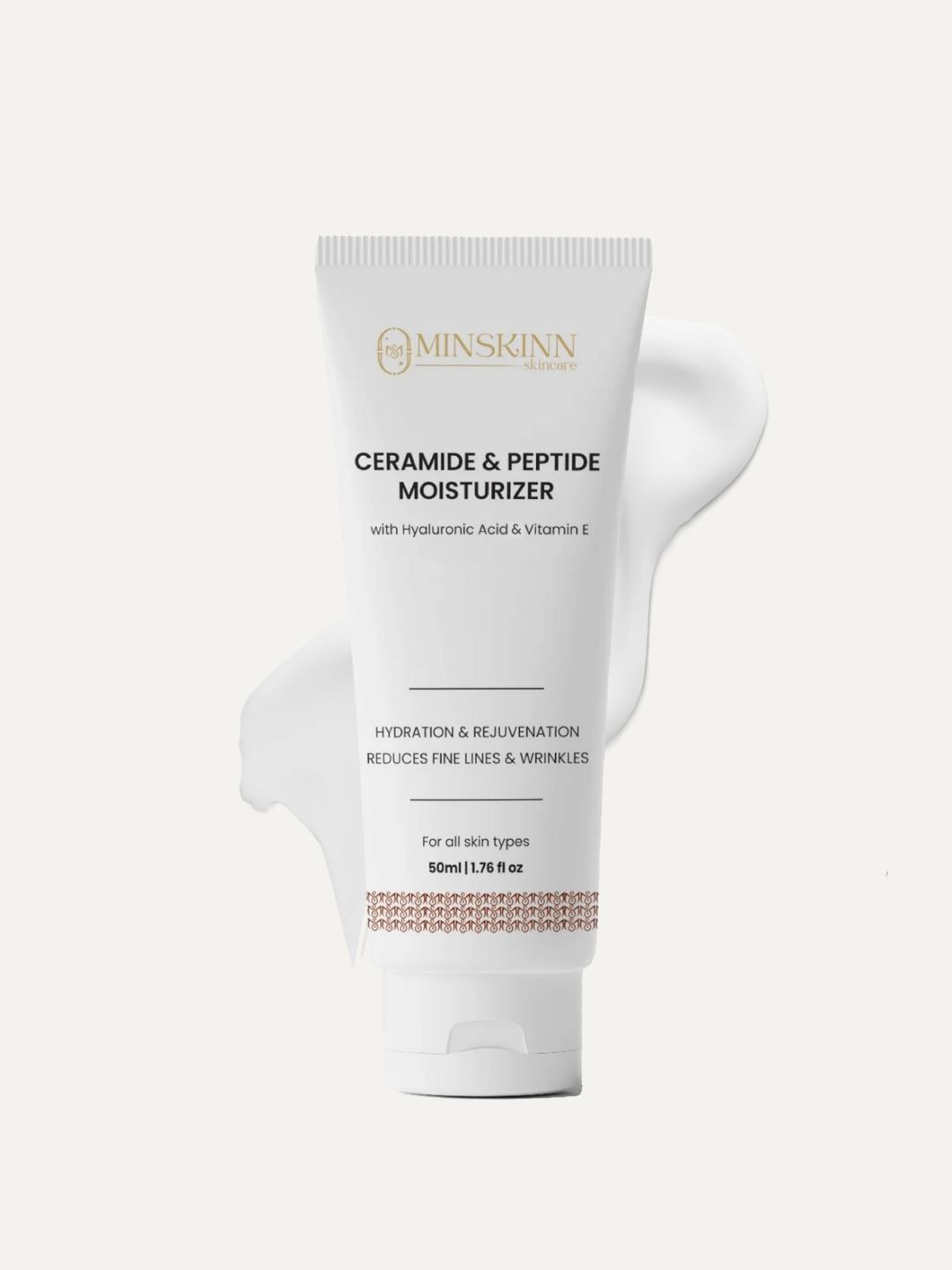 Minskinn Skincare Ceramide Peptides Moisturizer With Hyaluronic Acid For Hydration - 50 ml