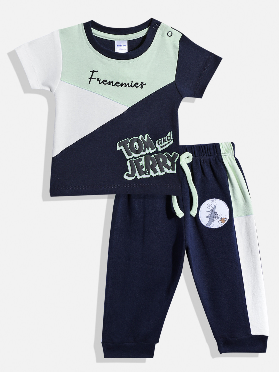 Moms Love Infant Boys Tom & Jerry Printed Pure Cotton Clothing Set