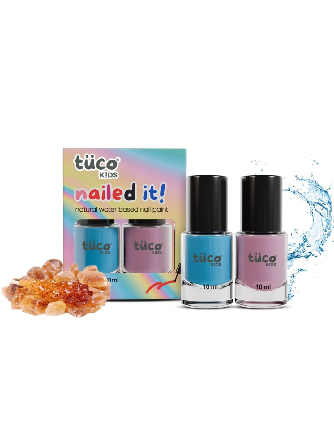 Tuco Intelligent Kids Set Of 2 Nailed It Water Based Nail Paint - 10 ml Each