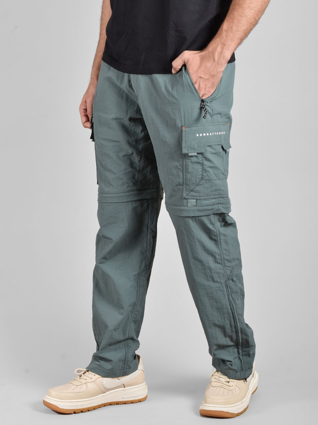 BOMBAY TROOPER Men 2 in1 Utility Convertible Multiple Pockets Cargo Pants