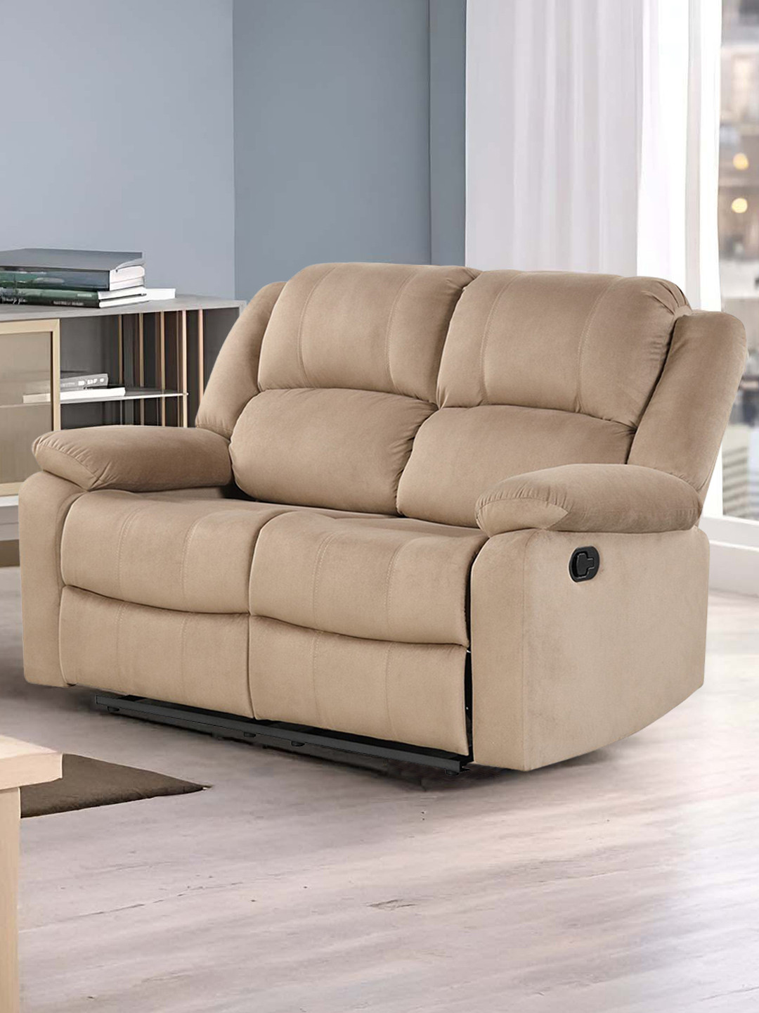 Royaloak Penang Malaysian Beige Chair 2 Seater Recliner