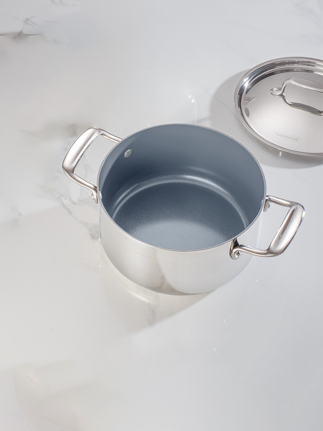 Tramontina Fusao Silver-Toned Stainless Steel Dishwasher Safe Cook & Serve Casserole 3.1L