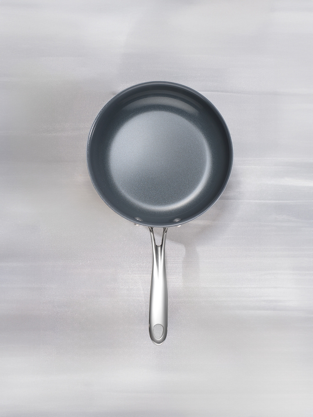 Tramontina Grey & Silver-Toned Stainless Steel Dishwasher Safe Frying Pan