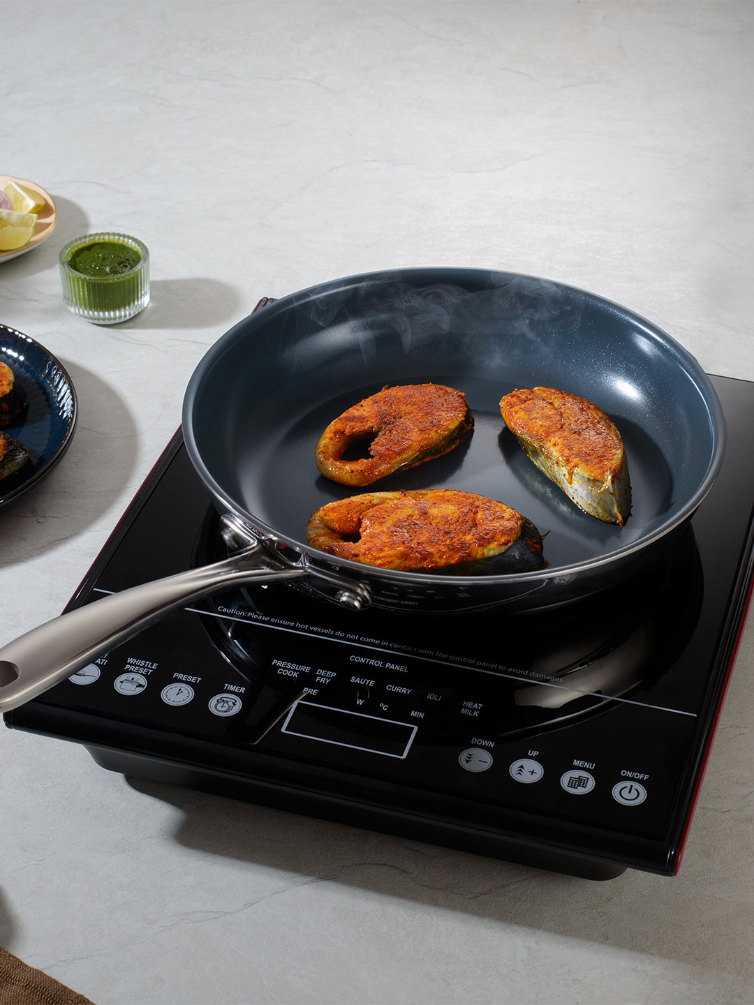 Tramontina Grey & Silver-Toned Stainless Steel Dishwasher Safe Frying Pan